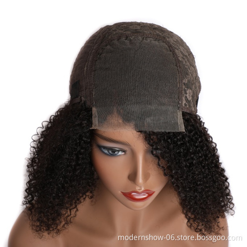 Wholesale Cheap Short Bob Style Wig Kinky Curly Lace Front Human Hair Wigs Virgin Cuticle Aligned Hair Wigs For Black Woman